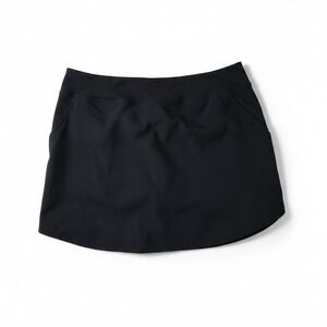 Zac & Rachel Skort 2X Black Pull-On‎ Stretch Waist Casual Chic 5" Inseam